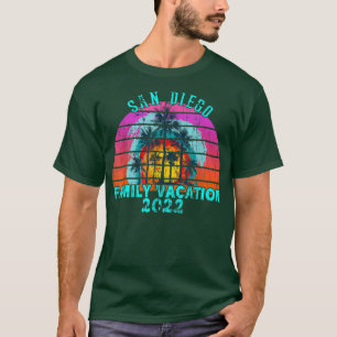 Family Vacation 2022 Summer Vintage San Diego Cali T-Shirt