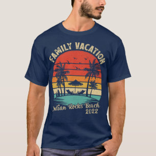 Family Vacation 2022 Vintage Florida Indian Rocks T-Shirt