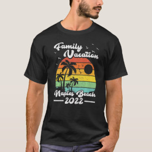Family Vacation 2022 Vintage Florida Naples Beach T-Shirt