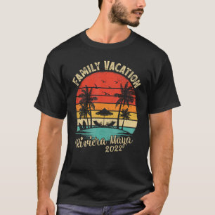 Family Vacation 2022 Vintage Retro Mexico Riviera T-Shirt