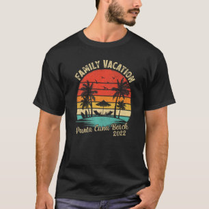 Family Vacation 2022 Vintage Retro Punta Cana Beac T-Shirt