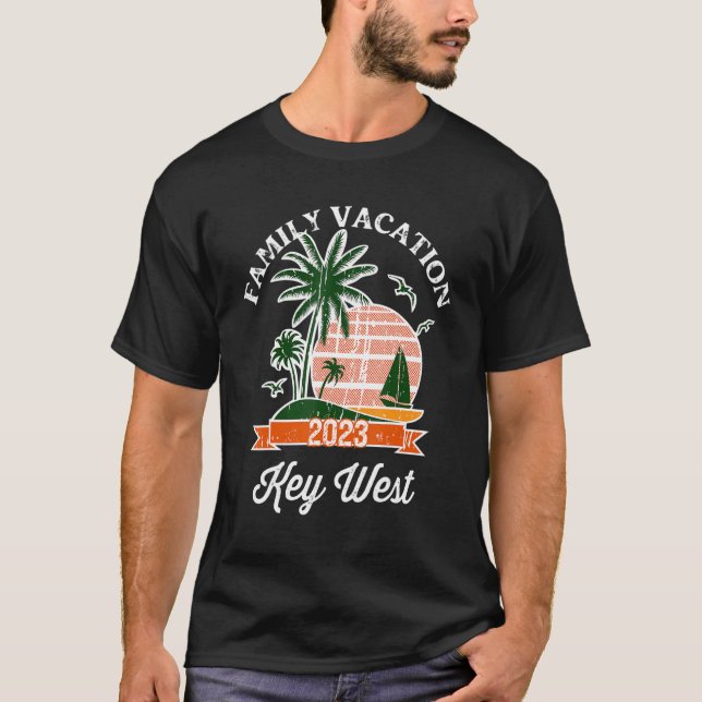 Family Vacation  2023 Family Matching Key West T-Shirt (Front)