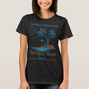 Family Vacation 2023 Palm Tree Florida Fort Myers T-Shirt
