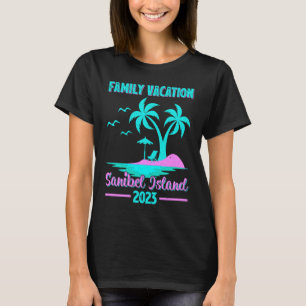 Family Vacation 2023 Palm Tree Florida Sanibel Isl T-Shirt