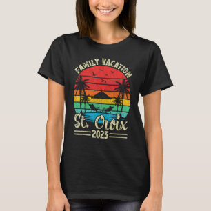 Family Vacation 2023 Vintage Virgin Island St Croi T-Shirt