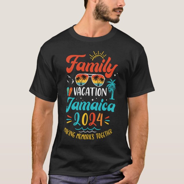 Family Vacation 2024 Jamaica Matching Summer Vacat T-Shirt (Front)