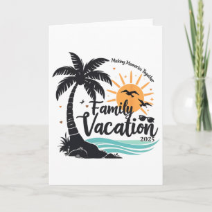 Family Vacation 2025 Beach Matching Family Summer  Card