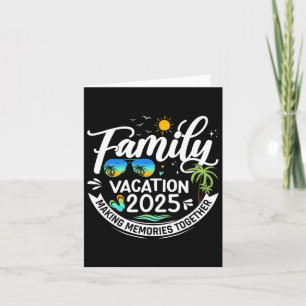 Family Vacation 2025 Beach Matching Family Summer  Card