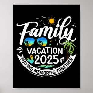 Family Vacation 2025 Beach Matching Family Summer Poster