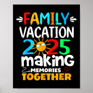 Family Vacation 2025 Beach Matching Summer Family Poster