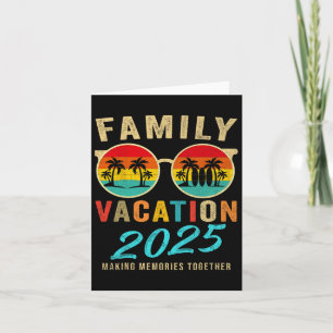 Family Vacation 2025 Beach Matching Summer Vacatio Card