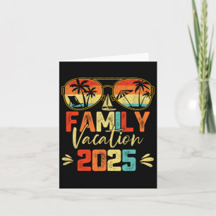 Family Vacation 2025 Beach Matching Summer Vacatio Card