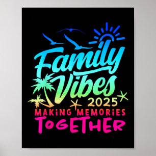 Family Vacation 2025 Beach Matching Summer Vacatio Poster
