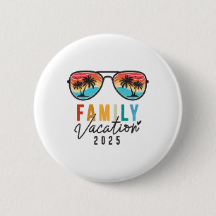 Family Vacation 2025 Beach Summer Men Women Kids M 6 Cm Round Badge