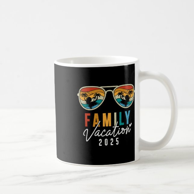 Family Vacation 2025 Beach Summer Men Women Kids M Coffee Mug (Right)