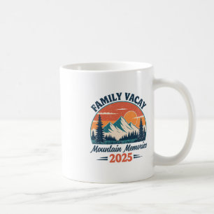 Family Vacation 2025 Mountain Trip Memories Matchi Coffee Mug