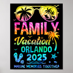 Family Vacation 2025 Orlando Matching Memories Tog Poster