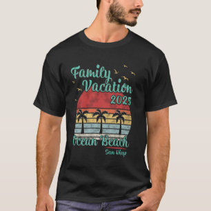 Family Vacation 2025 San Diego Ocean Beach Vintage T-Shirt