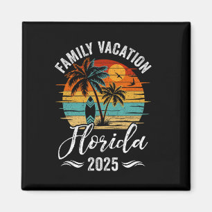 Family Vacation 2025 Vintage Florida Summer Matchi Magnet