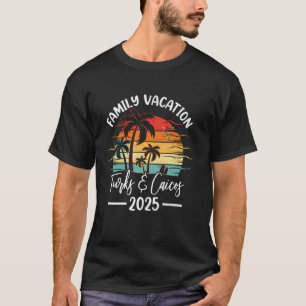 Family Vacation 2025 Vintage Turks & Caicos Beach T-Shirt