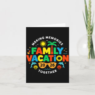 Family Vacation 2026 Beach Matching Family Summer Card
