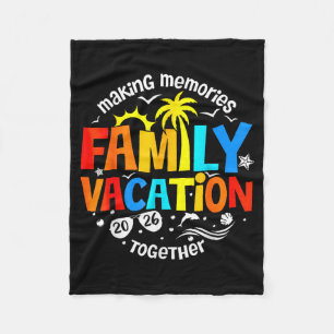 Family Vacation 2026 Beach Matching Family Summer Fleece Blanket