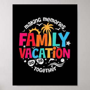 Family Vacation 2026 Beach Matching Family Summer Poster