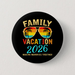 Family Vacation 2026 Beach Matching Summer 6 Cm Round Badge