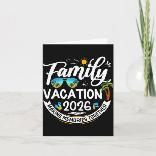 Family Vacation 2026 Beach Matching Summer Card