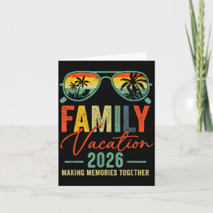 Family vacation 2026 beach matching summer vacatio card