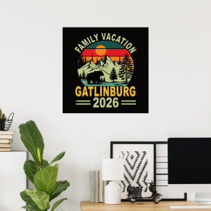 Family Vacation 2026 Gatlinburg Tennessee Poster