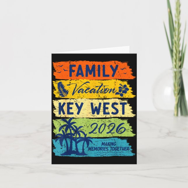 Family Vacation 2026 Key West Matching Summer Vaca Card (Front)