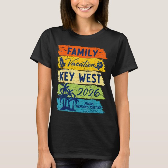 Family Vacation 2026 Key West Matching Summer Vaca T-Shirt (Front)