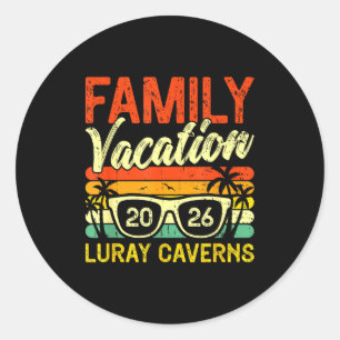 Family Vacation 2026 Luray Caverns  Classic Round Sticker
