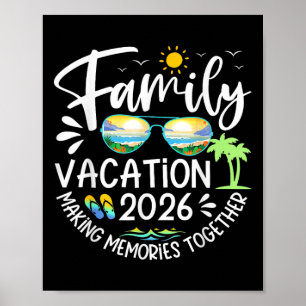 Family Vacation 2026 Making Memories Funny Beach C Poster