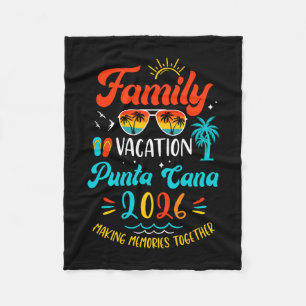 Family vacation 2026 punta cana matching summer fleece blanket