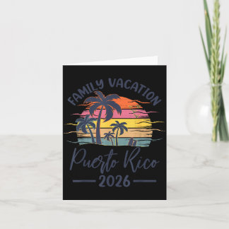 Family Vacation 2026 Summer Vibes Puerto Rico Beac Card