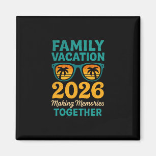 Family Vacation 2026 Tropical Sunset Memories Magnet
