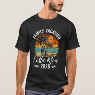 Family Vacation 2026 Vintage Costa Rica Summer Mat T-Shirt