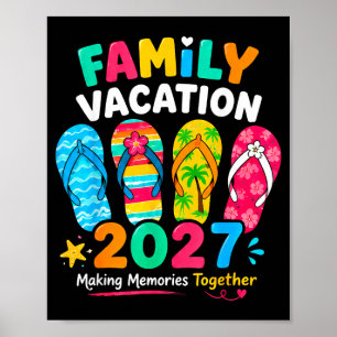 Family vacation 2027 summer beach family trips poster