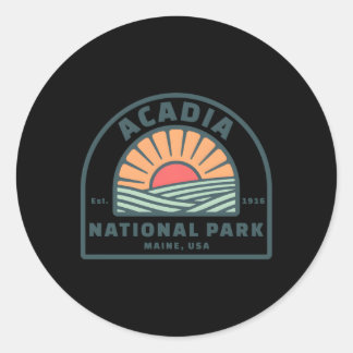 Family Vacation Acadia National Park Classic Round Sticker