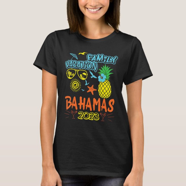 Family Vacation Bahamas 2023 Matching Summer Vacat T-Shirt (Front)