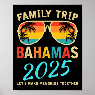 Family Vacation Bahamas 2025 Matching Group Summer Poster