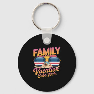 Family Vacation Beach Cabo Verde Pride Verdian Cap Key Ring