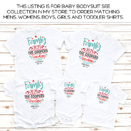 Family Vacation Beach Summer Custom Baby Bodysuit