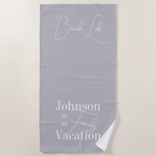 Family Vacation Beach  Towel