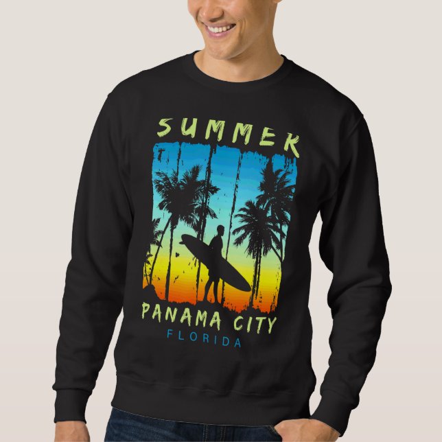 Family Vacation California Panama City Sunset Beac Sweatshirt (Front)