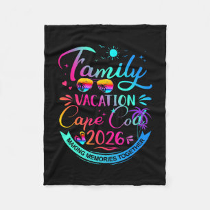 Family Vacation Cape Cod 2026 Palm Tree Gift  Fleece Blanket
