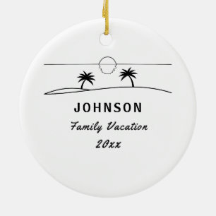 Family Vacation Ceramic Ornament
