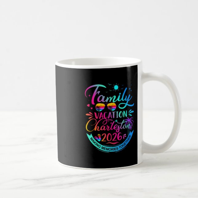 Family Vacation Charleston 2026 Palm Tree Gift  Coffee Mug (Right)